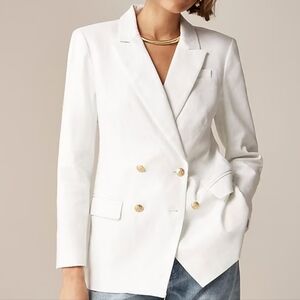 J. CREW "Greta" Blazer Stretch Linen Blend Sz 12 NWT